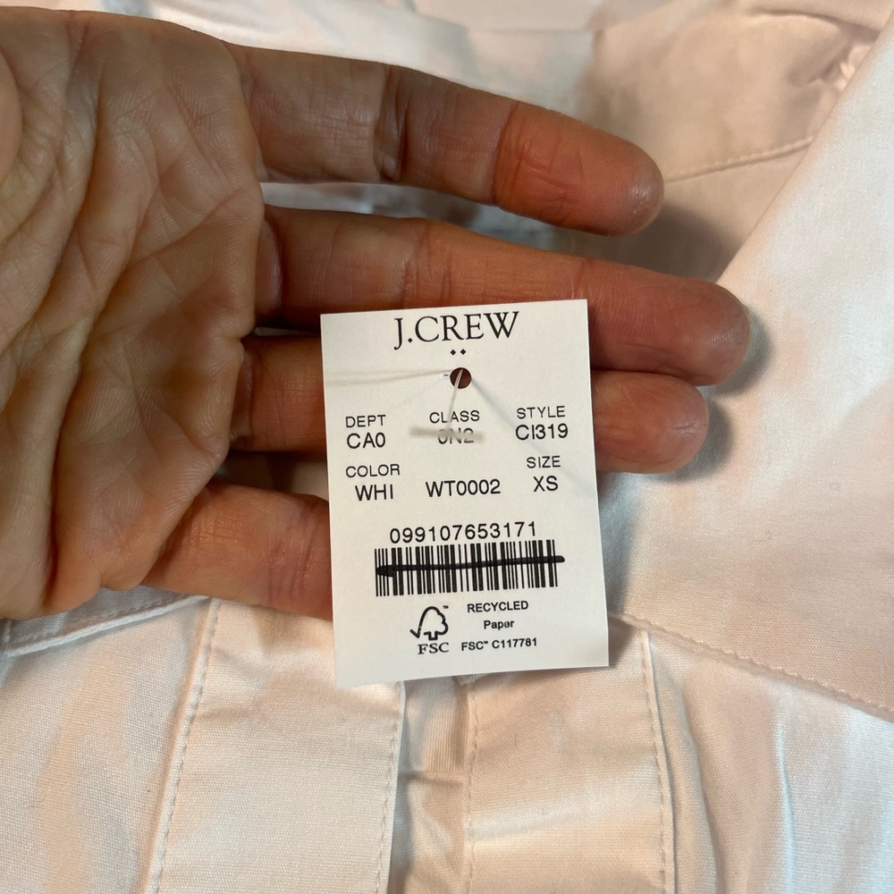 J.Crew Short-sleeve poplin popover top - Picture 6 of 7